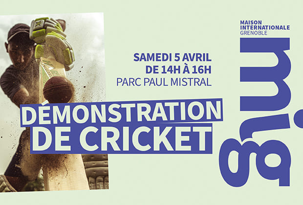 Un homme joue au cricket