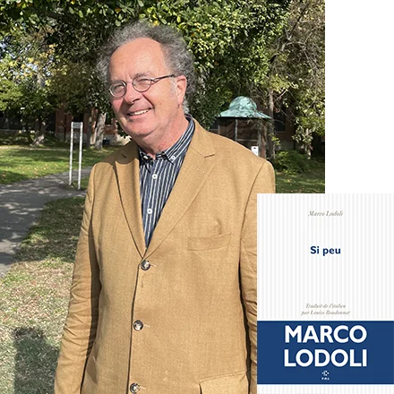 Portrait de Marco Lodoli et son livre Si peu