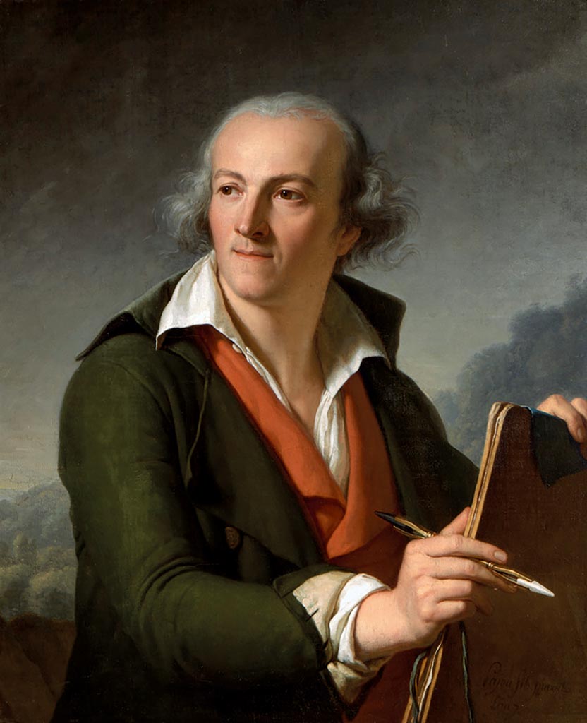 Portrait de Louis-Joseph Jay lors du voyage à Paris effectué durant l’hiver 1788-1789 pour recueillir des tableaux pour le musée de Grenoble (Jacques-Augustin Pajou).