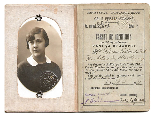 La carte d'identité de Frida Cofman.