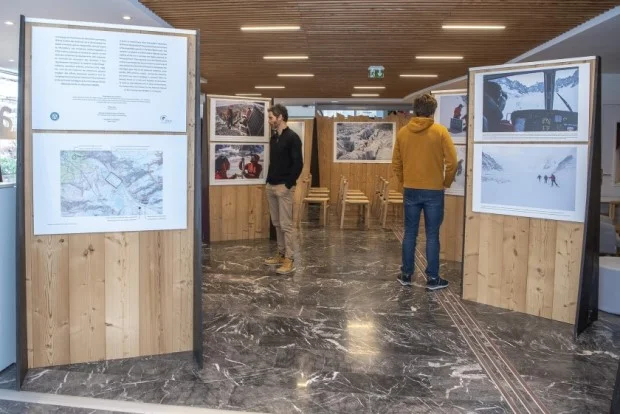 L'espace exposition de la Maison de la Montagne de Grenoble.