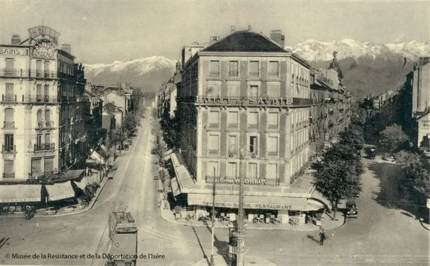 Vue de l'Hôtel de Savoie à Grenoble en, 1940.